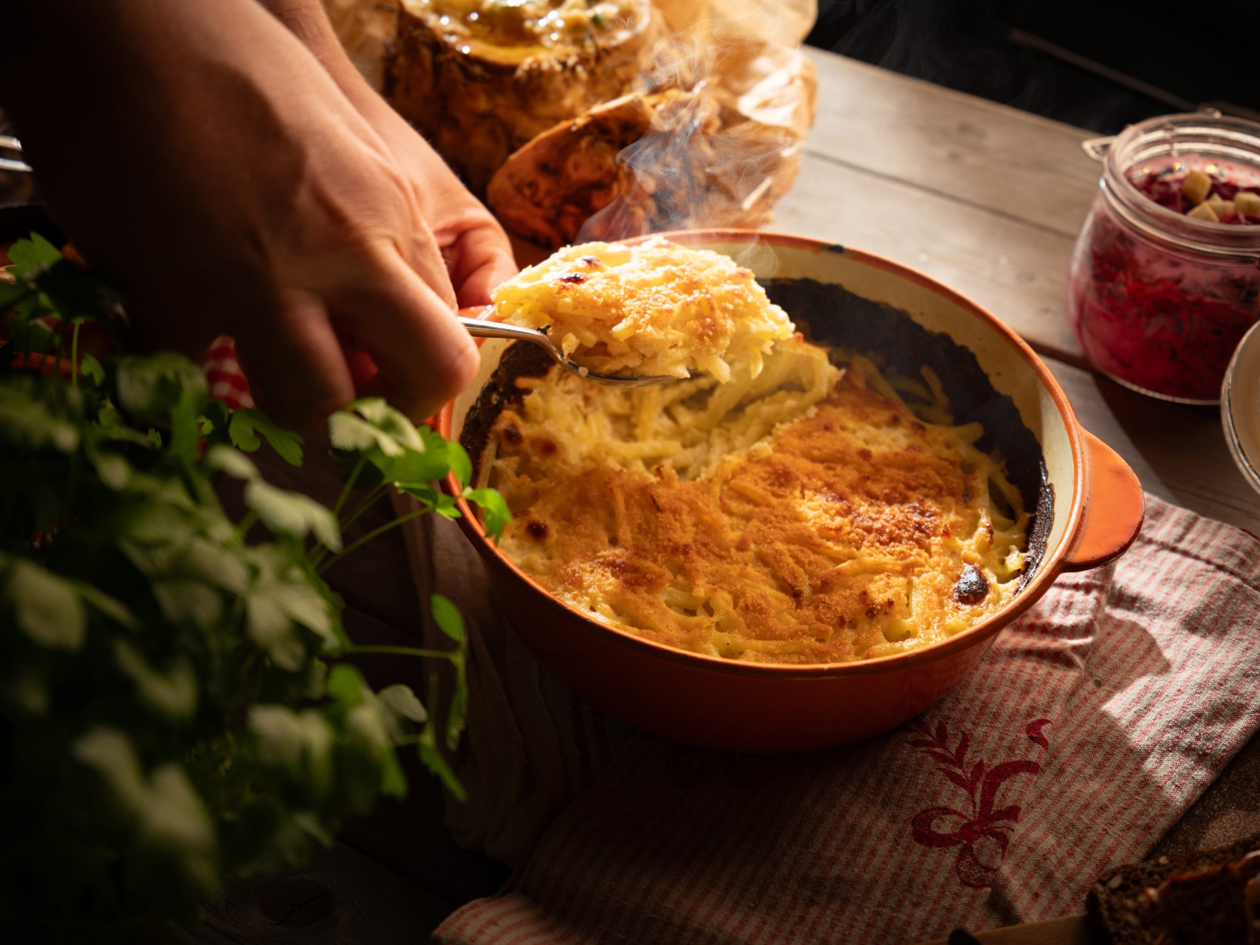 Janssons frestelse med jordärtskocka (vegansk)